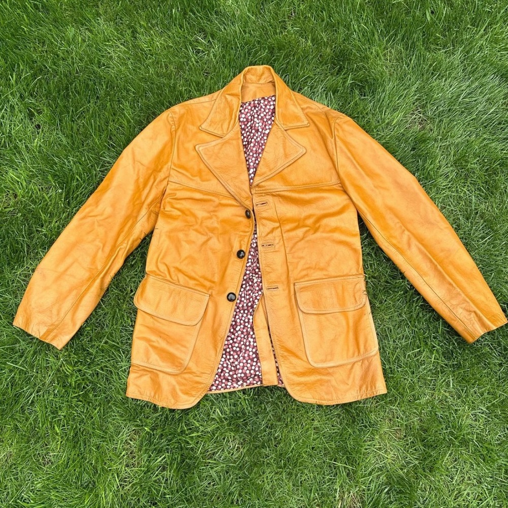 Vintage 70s Western Butterscotch Leather Jacket